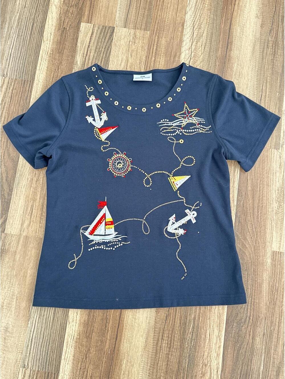 Princess Cruises Nautical Graphic Tee Navy Size M